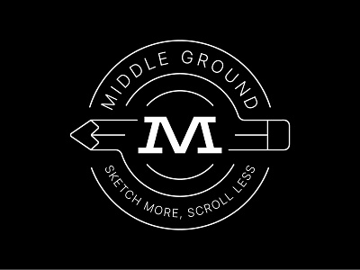 The Official Middle Ground Made Badge badge badge design branding cream design greenville iconography illustration lock up logo m middle ground made mikey hayes sc serif typography ui