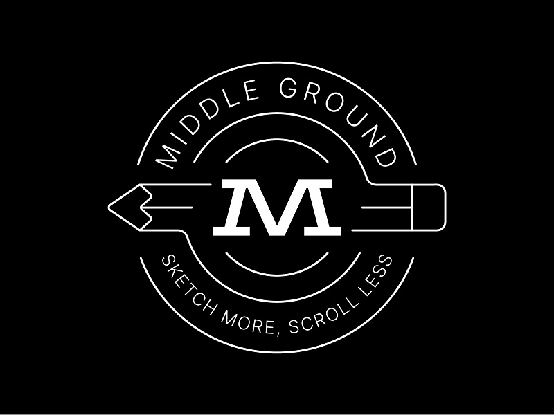 The Official Middle Ground Made Badge badge badge design branding cream design greenville iconography illustration lock up logo m middle ground made mikey hayes sc serif typography ui