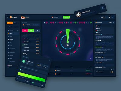 RainBet - Roulette Interface app bet betting cash casino casino app casino design crash crypto casino gambling game interface mines mobile nft plinko rainbet roulette ui ux web design