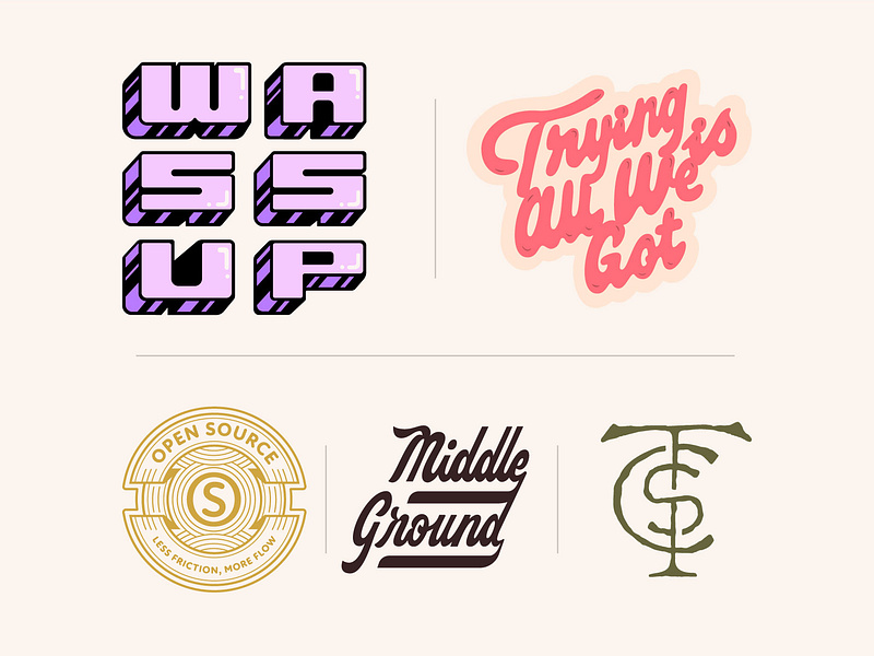 March Round-Up badge badge design branding cream design iconography illustration logo middle ground made typography ui