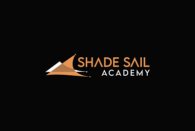 SHADE SAIL ACADEMY design logo vector