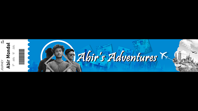 Abir's Adventures Youtube Banner graphic design