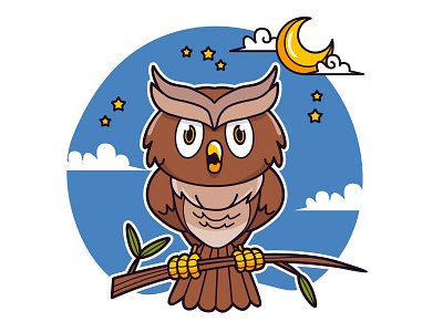 Cartoon Owl cartoonowl characterdesign creativity cuteowl digitalart dribbble graphic design illustration owlillustration