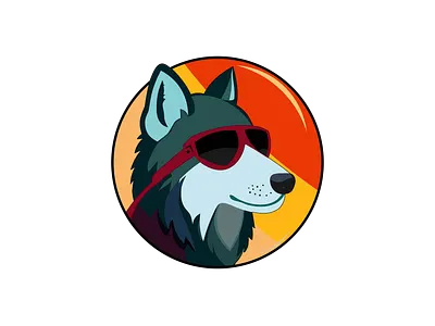 Wolf graphic design wolf
