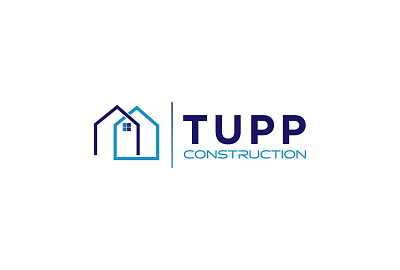 Tupp Construction design logo vector
