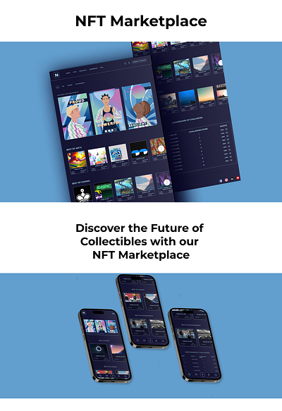 NFT Marketplace app branding collection crypto design ecomerce graphic design logo marketpace mobile mobile app nft ui ux web web design web platform