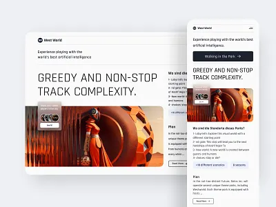 Landing Page Responsive Design blur design button call to action cta fractal glass effect glass design glass effect hamburger menu landing landing page mobile design modern design navbar ribbed glass effect typography web design