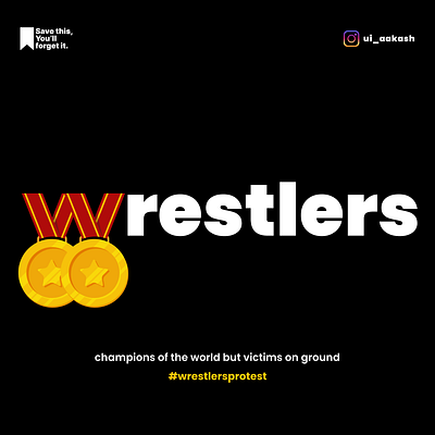 Wrestlers | Protest | Champions art design graphic design illustration indian minimal post viral wrestlers