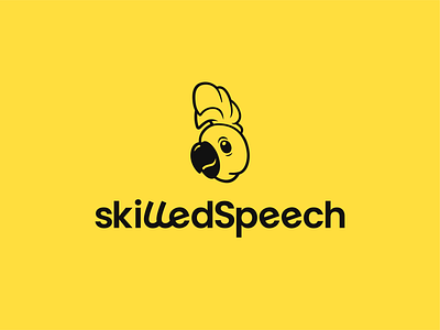 SkilledSpeech | Logo Concept #1 accent animal bird birdlogo branding cockatoo colors design dialect icon logo logodesign speech speechlogo type typeface typography