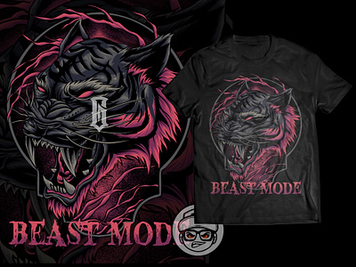 Tiger Beast Mode beast clothing digitalart illustration mercha merchandise tiger tigerasia tshirtdesign