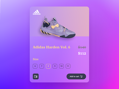 Adidas Harden Vol. 6 product card adidas adidas harden vol. 6 adidas product card design product card