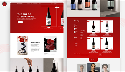 Wine Landing Page branding design figma graphic design logo ui wine wine shop