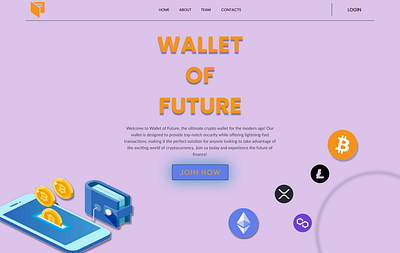 Wallet of Future app branding design graphic design illustration logo typography ui ux vector web webdesign website