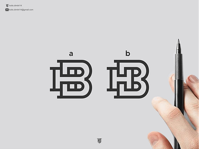 monogram HB brand design design icon initial letter lettering logo logo design logo type logos mark monogram sport tattoo vector