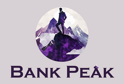 Logo for Bank Peak. Logotype design. adobe illustrator app app design bank branding cryptocurrency design figma finance graphic design illustration investment logo logo logo design logotype logotype money uiux photoshop ui uiux ux