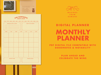 The Fantastic Month Ahead branding design nostalgia page layout typography wes anderson