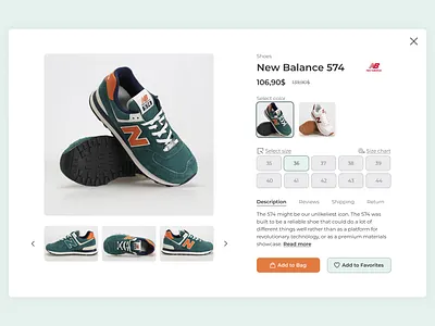 Shoes shop card card figma shoes ui