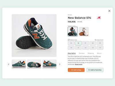 Shoes shop card card figma shoes ui