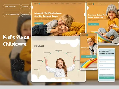 Redesign for a kindergarten adobe illustrator adobe photoshop figma kids kindergarten redesign ui ux website