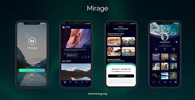 Mirage App adobexd appdesign design mirage mobiledesign mockup photographyapp productdesign ui ux uxdesign