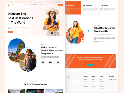 GO Travel Agency For Landing Page Design Template app design corporate corporate landing page design e learning landing page logo travel landing page ui uiux user interface