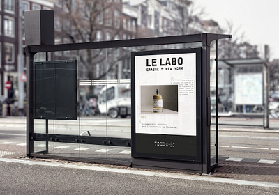 Affiche publicitaire pour Le Labo graphic design