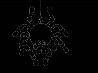 Spider 2d animals design drawing flat flatvector illustration minimal minimalistic simple spider vector