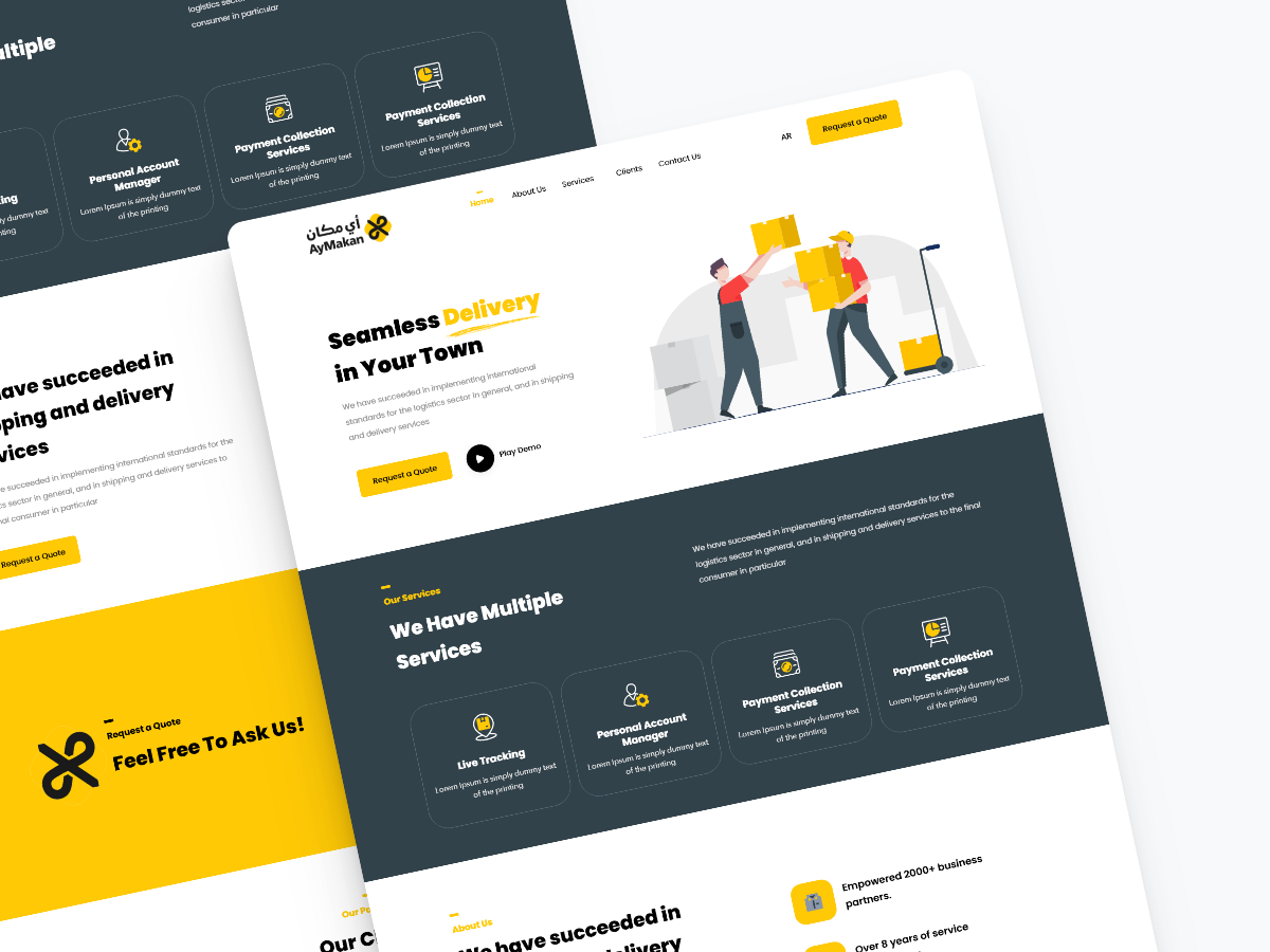 AyMakan -Delivery Website app design graphic design illustration ui ux