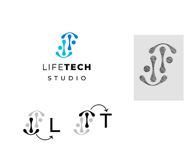 Logo improvement for LifeTech Studio branding graphic design letter logo life logo lifetech studio logo logo design minimal logo tech logo