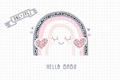 Hello Baby design digital print graphic design jpg file png sublimation design