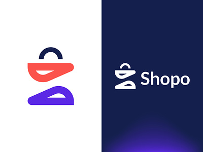 E-commerce logo - Online Shopping - S Shop Logo - Bag Logo bag bag icon bag logo branding ecommerce ecommerce brand ecommerce branding ecommerce business ecommerce logo identity letter s logo logo logo design online shopping online store shop logo shopping store logo visual website logo