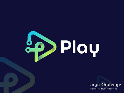 play logo 3d animation branding design graphic design illustration logo logodesign logotype p letter p logo play ui ux vector