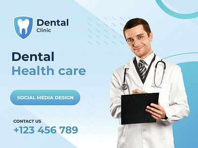 Dental Clinic - Social Media Design branding design graphic design illustration logo media design typography ui vector