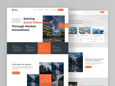 Digital agency Landing Page UI design agency agency ui app clean ui design idea design inspiration digital agency landing page moern ui orange ui kit ui ux user experience user interface website