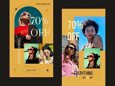 Social Media Design | Social Media | Banner Ads ads banner business fashion graphic design instagram minimal post poster presentation promotion shop social media social media ads stories trendy typography ui web yellow