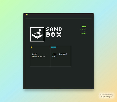 Sandbox blog dark developer ui