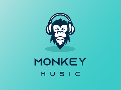 monkey music logo branding graphic design letter logo logo logo design minimal logo monkey logo monkey music logo monky logo music logo