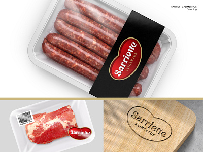 SARRIETTE ALIMENTOS alimentos logo branding cow logo design food logo graphic design logo logotipo meat logo sarriette