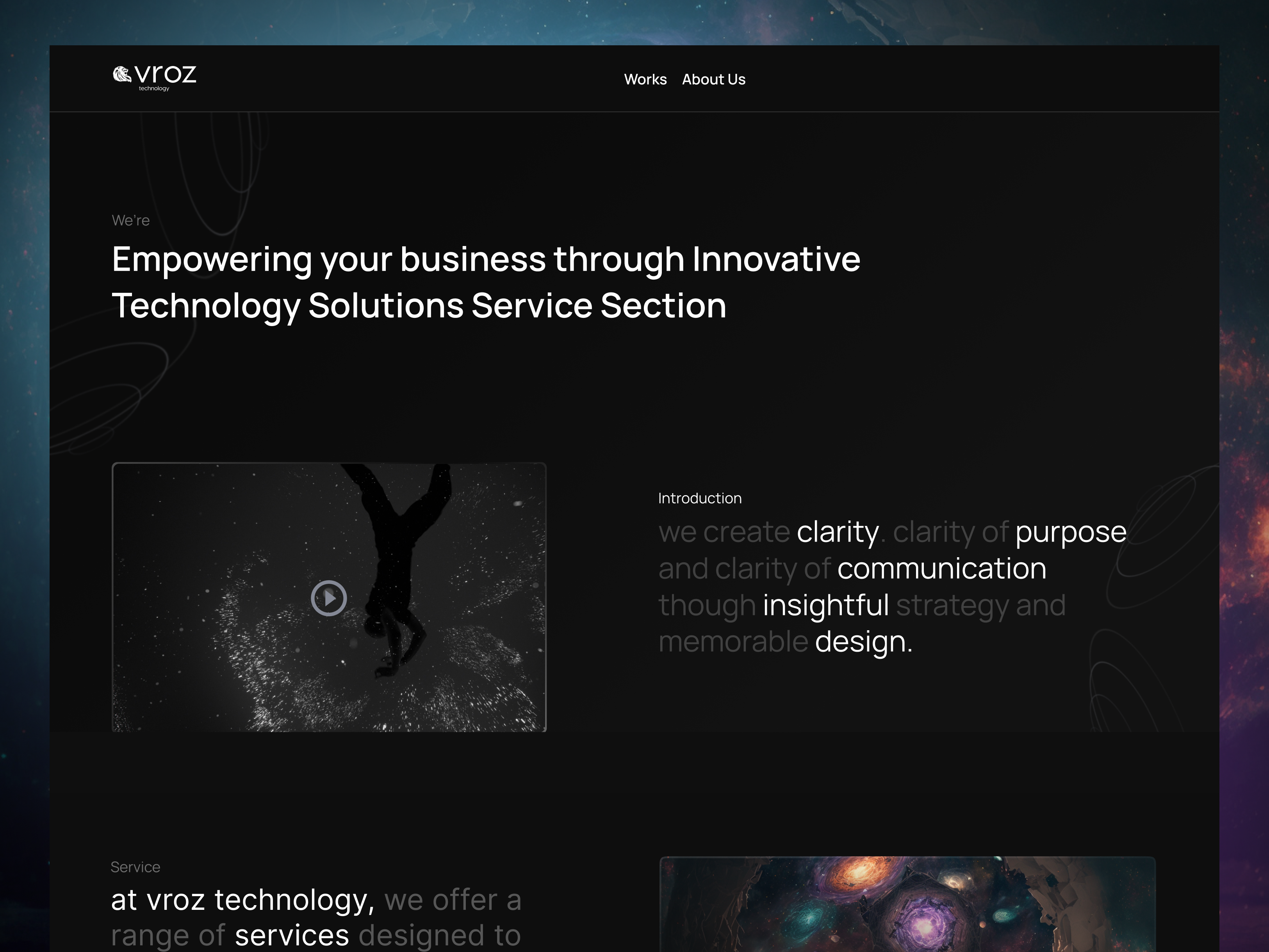 Website Design - Home Page app branding content dark ui dark website darkthemes graphic design homepage it landing design service trending ui ux web webdesign webpage website websitedesign