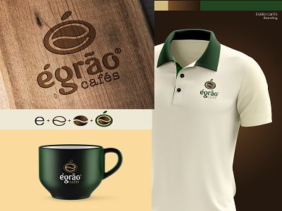 EGRÃO CAFÉS branding cafeteria logo coffee logo design food logo graphic design logo logotipo
