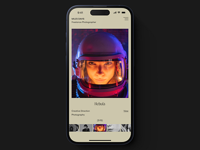 Miles Davis Work Page (Mobile) clean design interaction design ios iphone layout minimal mobile mobile design modern portfolio typography ui ui design ui ux uiux user interface ux ux ui white space