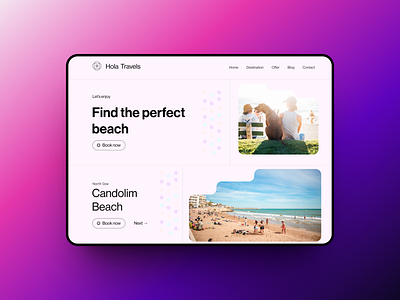 We find place for your vacation | Hola Travels branding design graphic design interface ui ux webdesign