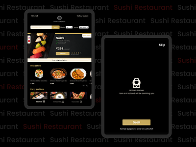 Tablet Ordering System ai branding design illustration inspiration it kitchen logo minimilistic ordering system redesign resturant sushi tablet technology ui ux design uxui design