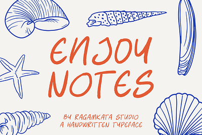 Enjoy Notes - Handwriten Typeface 3d animation graphic design motion graphics sans serif