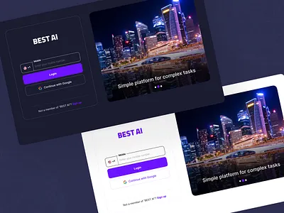 Login Dark & Light Panel dark dashboard design email gallery google light login mobile panel section sign in sign up signin signup slide slideshow ui ui design web
