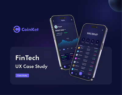 CoinKet - Fintech Mobile App UX Case Study app case study app design app ui app ux case study crypto app crypto wallet cryptocurrency app finance app fintech app fintech app case study innovation investment app mobile app mobile app ui trading app design ui user experience design user interface design ux case study