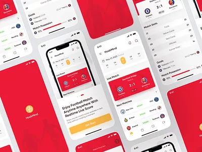 HookMind- Soccer Live Scoreboard App. android app app app design app ui ux bet app colourful ui ux design creative ui ux design ios app latest app ui ux latest ui ux design live scoreboard app mobile app mobile app ui ux popular app design pro ui ux design scoreboard app sports app trending trendy ui ux design ui xu