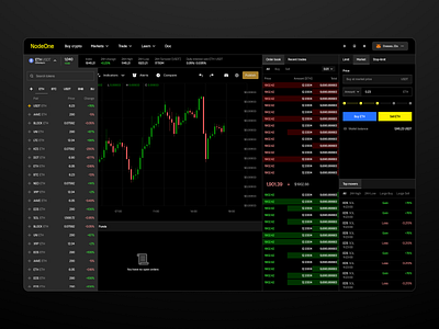 Select token pair on NodeOne app blockchain design ui ux web3