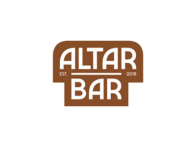 Altar Whiskey Bar Logo bar bottle cap cork graphic design logo retro typography whiskey