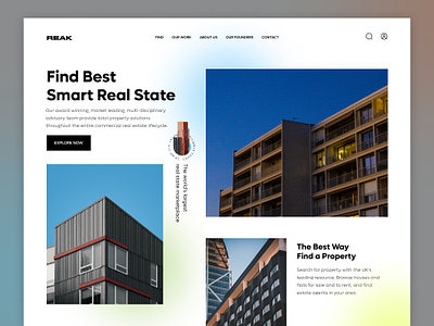REAK-Real State Web UI adobe xd best clean design house minimal popular real state ui ux web